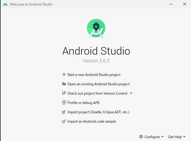 Welcome Android Studio